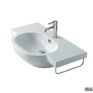 M2 - 85 CM - Wall-mounted ceramic washbasin _ GALASSIA