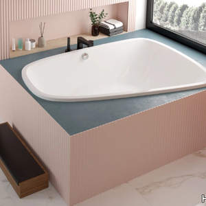 DUO - 2 seater built-in acrylic bathtub with chromotherapy _ Hoesch