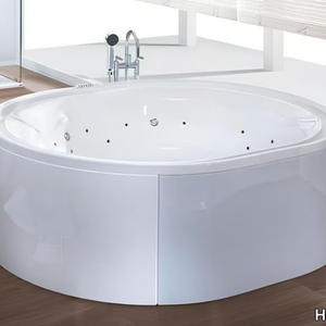 ERGO+ - Hydromassage oval freestanding acrylic bathtub _ Hoesch