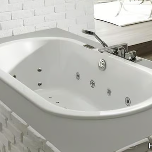 PHILIPPE STARCK 2 - Hydromassage oval built-in acrylic bathtub _ Hoesch