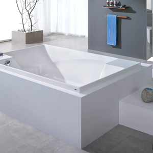 SANTEE - Freestanding rectangular acrylic bathtub _ Hoesch
