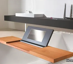 8921701 - Wooden bathtub tray with integrated mirror _ Hoesch