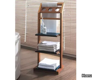 8921901 - Standing wooden towel rack _ Hoesch
