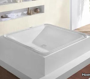 ERGO+ - Semi-inset square acrylic bathtub _ Hoesch