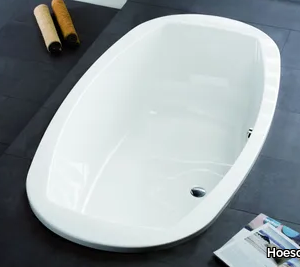 LARGO - Oval built-in acrylic bathtub _ Hoesch