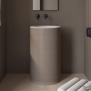 CILINDRO.50 - Round freestanding washbasin _ Italgraniti