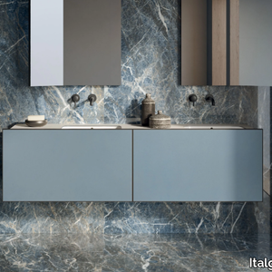 PIANOLOW.180 - Wall-mounted vanity unit with integrated washbasin _ Italgraniti