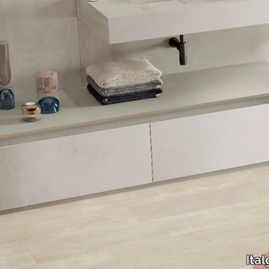 DOUBLE LOFTY - Floorstanding porcelain stoneware bathroom cabinet with drawers _ Italgraniti