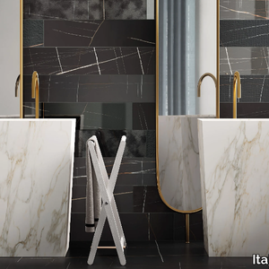 BLOCK - Freestanding rectangular porcelain stoneware washbasin _ Italgraniti