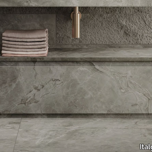 LOFTY - Low floorstanding porcelain stoneware bathroom cabinet _ Italgraniti