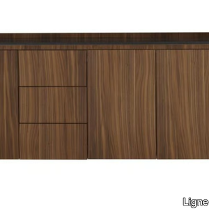 POSTMODERNE - Multi-layer wood sideboard with doors with drawers _ Ligne Roset