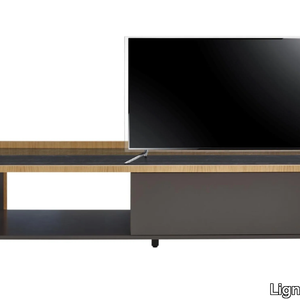 POSTMODERNE - Low wood veneer TV cabinet _ Ligne Roset