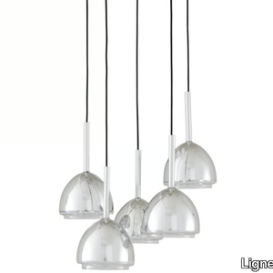 CHROME BELL - LED Borosilicate glass pendant lamp _ Ligne Roset