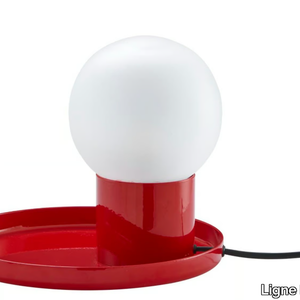 COUPOLE - Metal table lamp and glass shade _ Ligne Roset