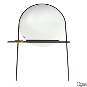 GEOFFREY - Round wall-mounted glass and steel mirror _ Ligne Roset