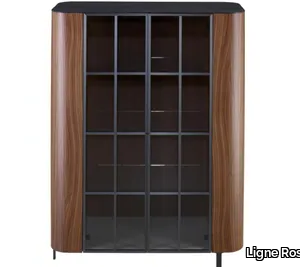 POSTMODERNE - Wood and glass display cabinet _ Ligne Roset