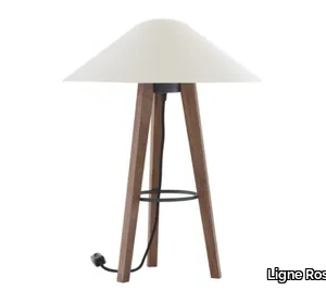 MELUSINE - LED steel and wood table lamp _ Ligne Roset