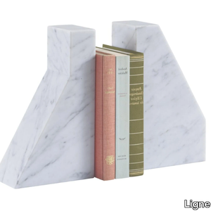 LITHOS - Carrara marble bookend _ Ligne Roset