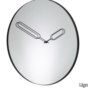 MIRROR CLOCK - Wall-mounted mirrored glass clock _ Ligne Roset