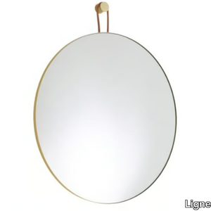 SPERL - Round framed wall-mounted glass and steel mirror _ Ligne Roset