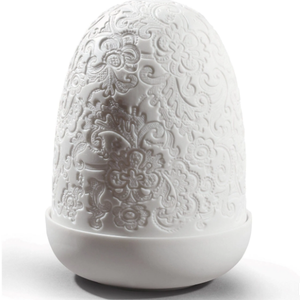 LACE DOME - LED rechargeable porcelain table lamp _ Lladró