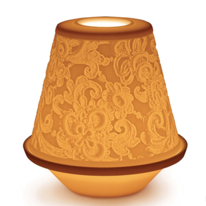 LACE WITH PLATE - Cordless porcelain table lamp _ Lladró