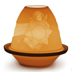 ANGEL WITH STAR AND PLATE - Cordless porcelain table lamp _ Lladró