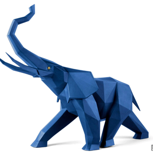 ELEFANTE (BLUE) - Porcelain decorative object _ Lladró