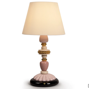 FIREFLY (PINK - GOLDEN) - Rechargeable porcelain table lamp _ Lladró