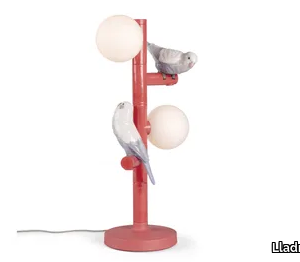 PARROT LIGHT - Porcelain table lamp _ Lladró