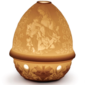 MADONNA OF THE FLOWERS - Cordless porcelain table lamp _ Lladró