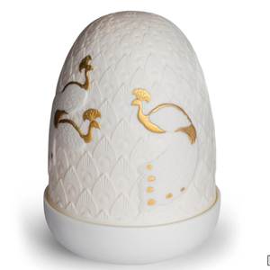 PEACOCKS DOME - LED rechargeable porcelain table lamp _ Lladró