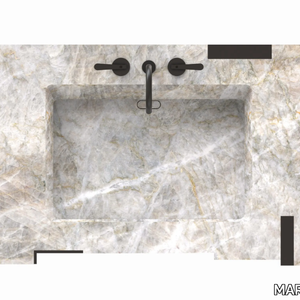 HERMA - Single Fior di Pesco Carnico marble washbasin _ MARGRAF