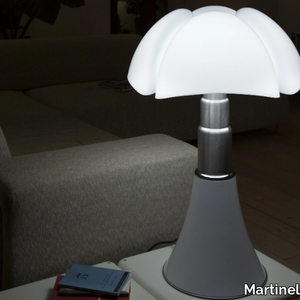 PIPISTRELLO 4.0 - LED table lamp in methacrylate and stainless steel _ Martinelli Luce