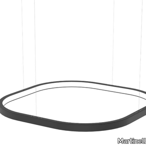 LOOP SQUARE - Dimmable aluminium pendant lamp _ Martinelli Luce