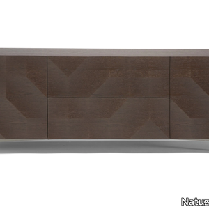 AMBER - Wooden sideboard with doors with drawers _ Natuzzi Italia