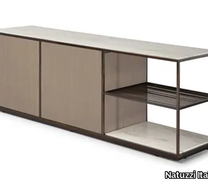 FIL ROUGE - Sideboard with coplanar doors _ Natuzzi Italia