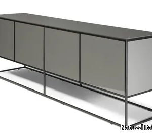 FIL ROUGE - Sideboard with coplanar doors _ Natuzzi Italia