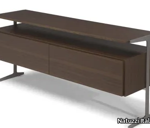 IDO - Wooden sideboard with flap doors _ Natuzzi Italia