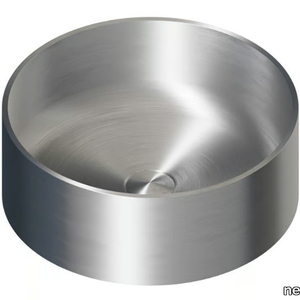 SOLO STEEL 72301X - Round countertop stainless steel washbasin _ newform