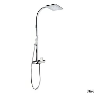 SHOWER COLUMNS - Thermostatic shower panel with hand shower with overhead shower _ newform