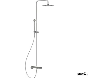 X-STEEL 316 - Thermostatic wall-mounted stainless steel shower panel with hand shower _ newform