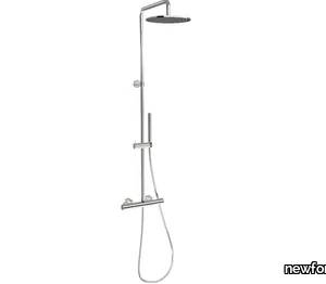 61165 - Thermostatic wall-mounted shower panel with hand shower _ newform