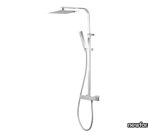SHOWER COLUMNS - Thermostatic shower panel with hand shower with overhead shower _ newform