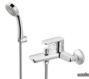 EXTRO - Wall-mounted single handle bathtub mixer with hand shower _ newform