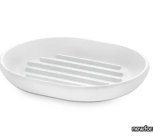 ROUND ACCESSORIES 67250 / 67251 - Countertop ceramic soap dish _ newform
