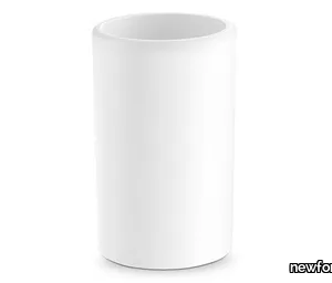 ROUND ACCESSORIES 67255 / 67256 - Countertop ceramic toothbrush holder _ newform