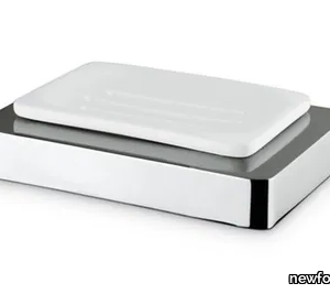 SQUARED ACCESSORIES 62950 - Countertop ceramic soap dish _ newform