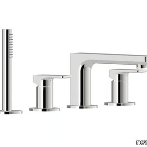 B-EASY 72682C - 4 hole bathtub set with hand shower _ newform