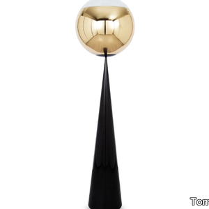 MIRROR BALL CONE FAT - Metal and polycarbonate LED floor lamp _ Tom Dixon